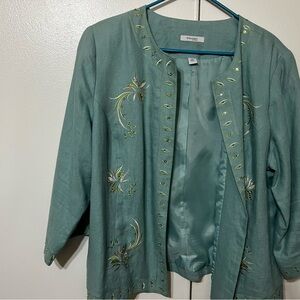 Embroidered light blue Blazer